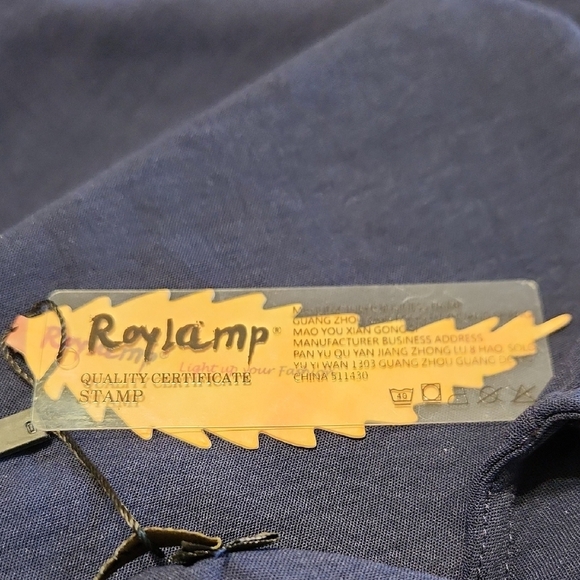 Roylamp Outfit Womens Medium Navy Blue Sleeveless Jumpsuit with Wide-Leg Design - Picture 11 of 14